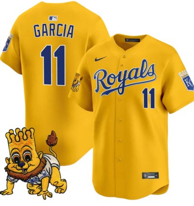 Maikel Garcia Jersey 11 Kansas City Royals Sluggerrr Patch Vapor Premier Limited Stitched