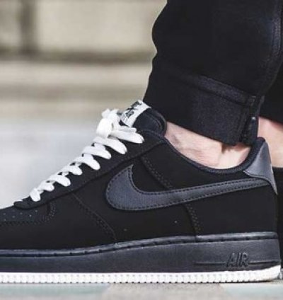 Nike Air Force 1 Full Black White Sneakers