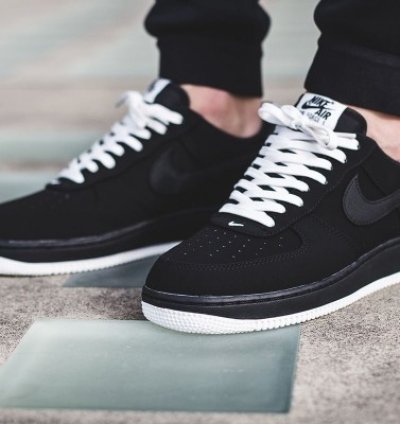 Nike Air Force 1 Full Black White Sneakers