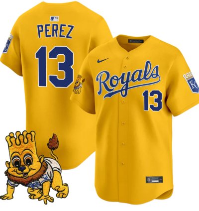 Salvador Perez Jersey 13 Kansas City Royals Sluggerrr Patch Vapor Premier Limited Stitched