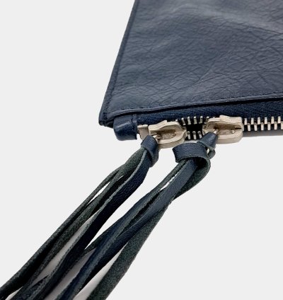 Balenciaga Blue Leather Motor Clutch