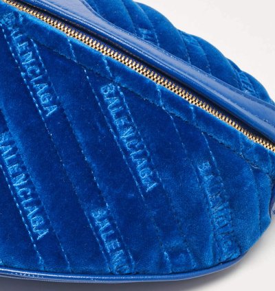Balenciaga Blue Leather Souvenir Crossbody Bag