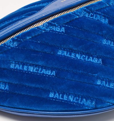 Balenciaga Blue Leather Souvenir Crossbody Bag