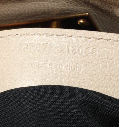 Balenciaga Cream Brown Leather Lune Tote