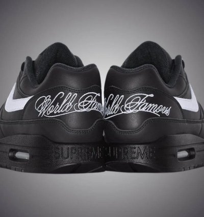 Nike Supreme Air Max 1 87 Sp Black White