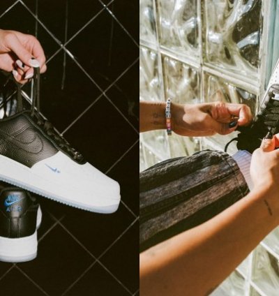 Nike Air Force 1 Low Tinaj Black White Sneakers