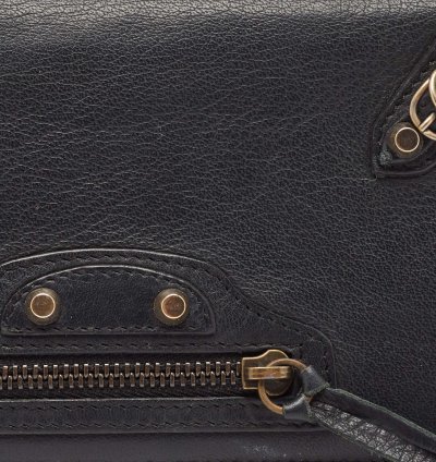 Balenciaga Dark Blue Leather Classic Continental Wallet
