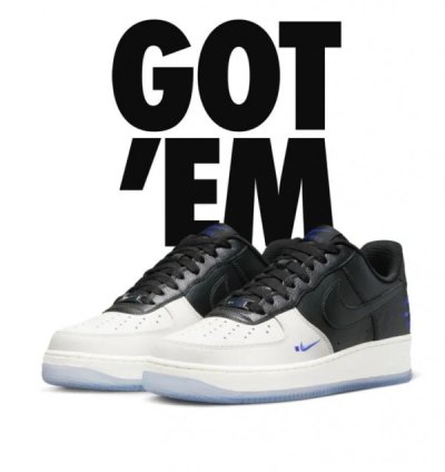 Nike Air Force 1 Low Tinaj Black White Sneakers
