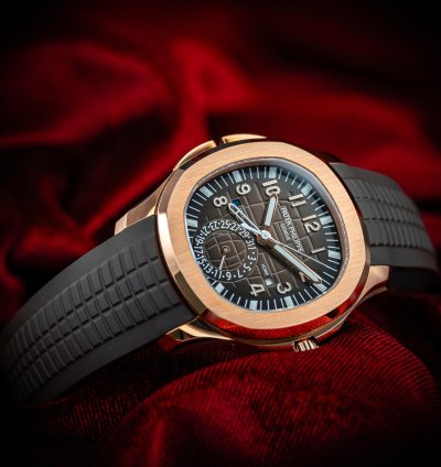 Patek Philippe Aquanaut Rose Gold Brown Dial 5164r Complete Set