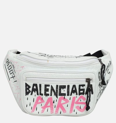 Balenciaga Graffiti Leather Belt Bag