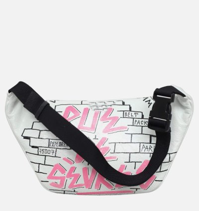 Balenciaga Graffiti Leather Belt Bag
