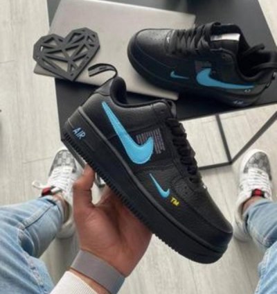 Nike Air Force 1 Low Utility Black Blue Sneakers