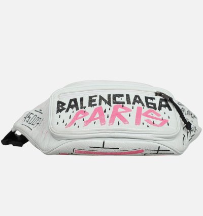 Balenciaga Graffiti Leather Belt Bag