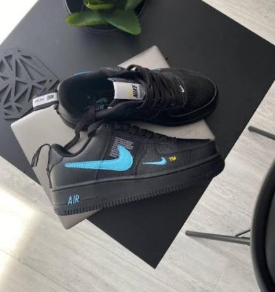 Nike Air Force 1 Low Utility Black Blue Sneakers