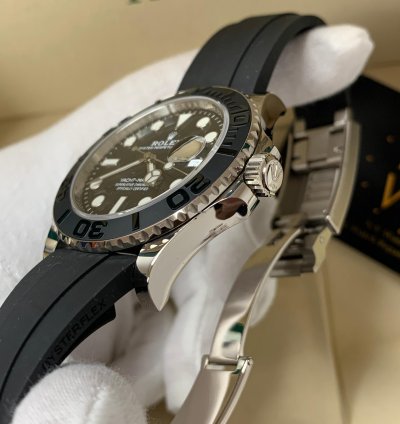Rolex Yacht-master 42 42mm 18k White Gold Ceramic Bezel On Oysterflex 226659 New 2023