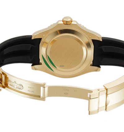 Rolex Yacht-master 42 42mm 18k Yellow Gold Ceramic Bezel On Oysterflex