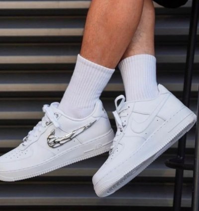 Nike Air Force 1 Molten Metal White Sneakers