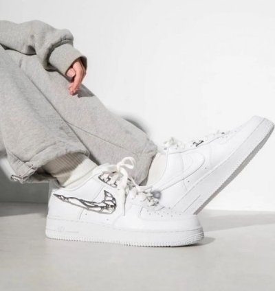 Nike Air Force 1 Molten Metal White Sneakers