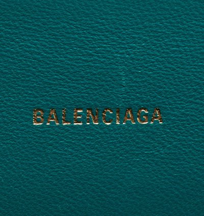Balenciaga Green Croc Embossed Leather Xs Hourglass Top Handle Bag