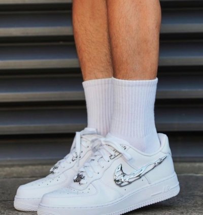 Nike Air Force 1 Molten Metal White Sneakers