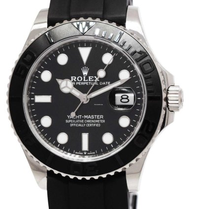Rolex Yacht-master 42 42mm 18kt White Gold Men Oysterflex Watch 23 226659