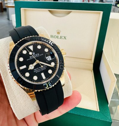 Rolex Yacht-master 42 42mm 226658 18k Yellow Gold Oysterflex Box And Papers Unworn