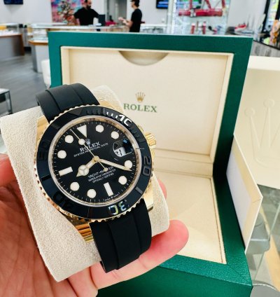 Rolex Yacht-master 42 42mm 226658 18k Yellow Gold Oysterflex Box And Papers Unworn
