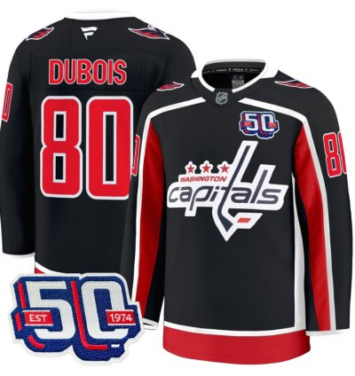 Men Pierre Dubois Jersey 80 Washington Capitals 50th Anniversary Stitched Black