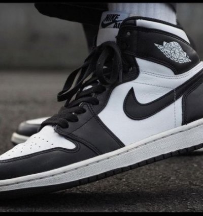 Nike Air Jordan 1 Black White Basketball Sneakers Semi Ua