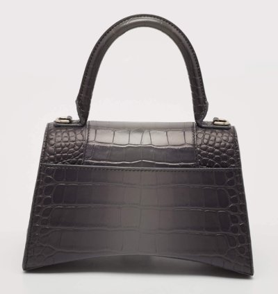 Balenciaga Grey Ombre Leather Small Hourglass Top Handle Bag