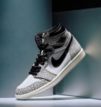 Nike Air Jordan 1 High Elephant Print Basketball Sneakers Semi Ua