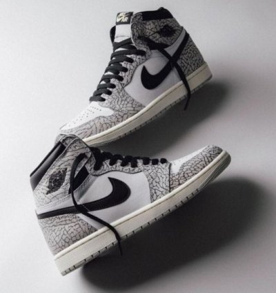 Nike Air Jordan 1 High Elephant Print Basketball Sneakers Semi Ua