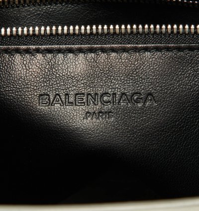 Balenciaga Grey Patent Leather Small Cable Shopper Tote