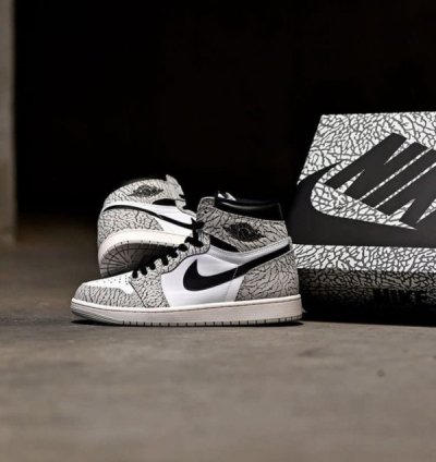 Nike Air Jordan 1 High Elephant Print Basketball Sneakers Semi Ua