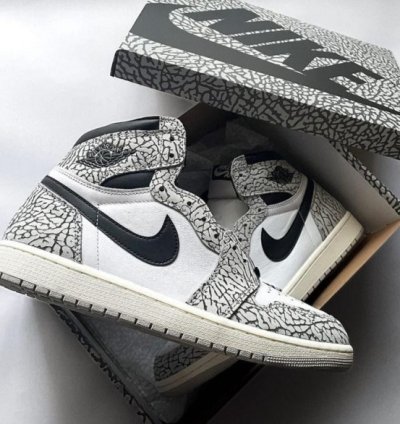 Nike Air Jordan 1 High Elephant Print Basketball Sneakers Semi Ua