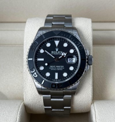 Rolex Yacht-master 42 42mm Black Ceramic Bezel Titanium Black Dial 226627