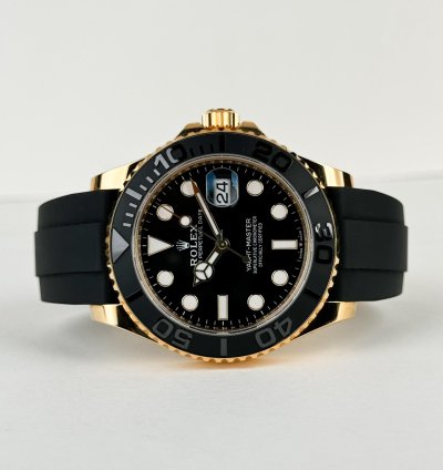 Rolex Yacht-master 42 42mm Black Ceramic Bezel Yellow Gold Black Dial Osyterflex Bracelet 226658