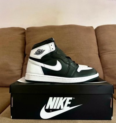 Nike Air Jordan 1 High Reverse Panda Basketball Sneakers Semi Ua