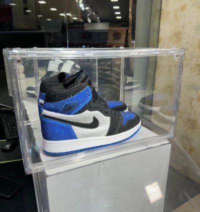 Nike Air Jordan 1 High Royal Blue Diamond Basketball Sneakers
