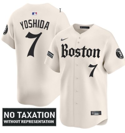 Masataka Yoshida Jersey 7 Boston Red Sox Retro Newspaper Edition Vapor Premier Limited Stitched