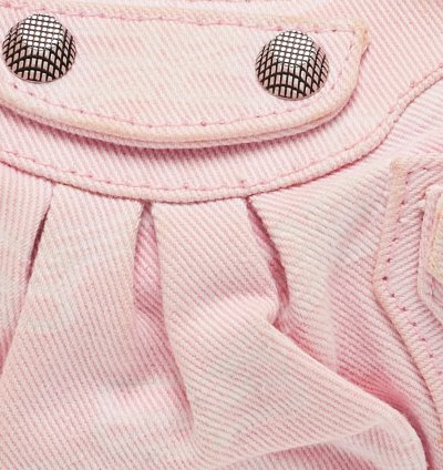 Balenciaga Light Pink Bb Monogram Denim Mini Le Cagole Shoulder Bag