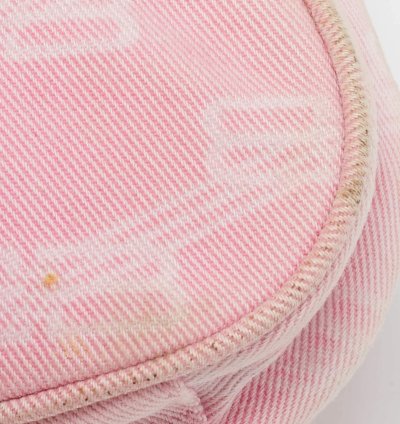 Balenciaga Light Pink Bb Monogram Denim Mini Le Cagole Shoulder Bag