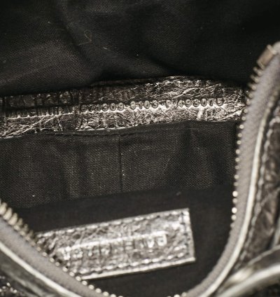 Balenciaga Metallic Grey Leather Xs Le Cagole Shoulder Bag