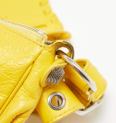 Balenciaga Mustard Leather Xs Le Cagole Shoulder Bag