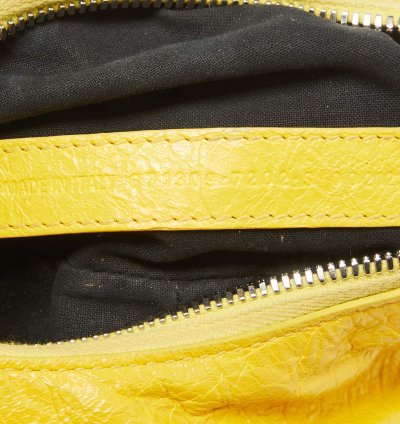 Balenciaga Mustard Leather Xs Le Cagole Shoulder Bag