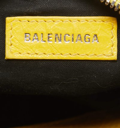 Balenciaga Mustard Leather Xs Le Cagole Shoulder Bag