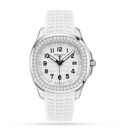 Patek Philippe Aquanaut Stainless Steel Factory Diamond Bezel 5267 200a White Dial