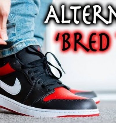 Nike Air Jordan 1 Low Alternate Bred Toe Basketball Sneakers