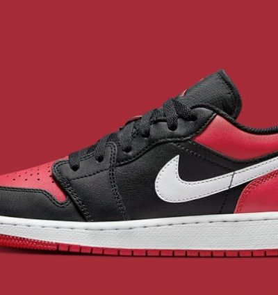 Nike Air Jordan 1 Low Alternate Bred Toe Basketball Sneakers
