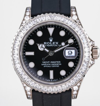 Rolex Yacht-master 42 42mm White Gold Baguette Diamonds